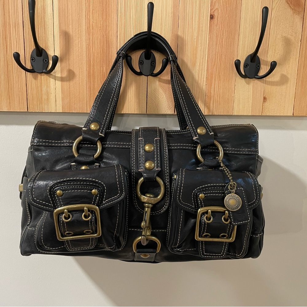 Coach black leather purse